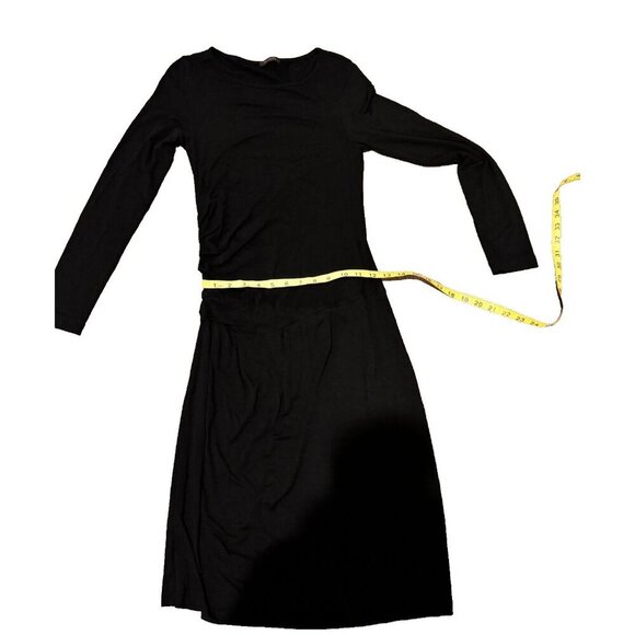 Peserico elastic stretchy ruched middle dress black classy dress size 42 - Picture 5 of 6